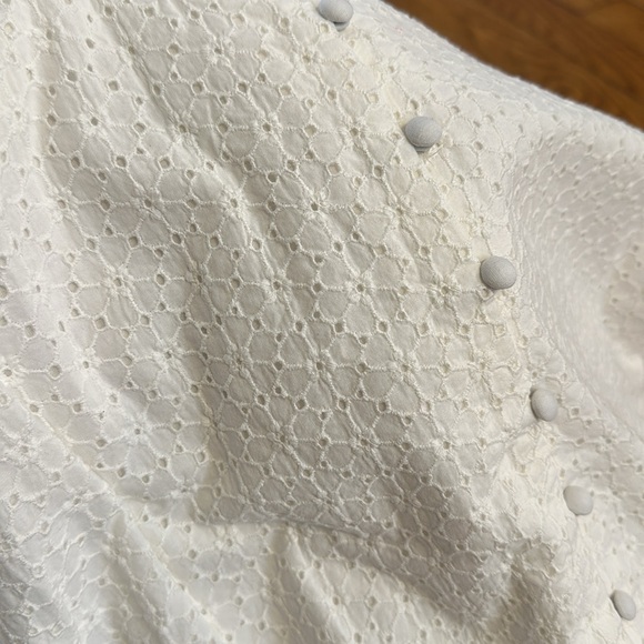 NWT Boden Broderie white eyelet Elegant Midi button tea Dress cottagecore - Picture 5 of 6
